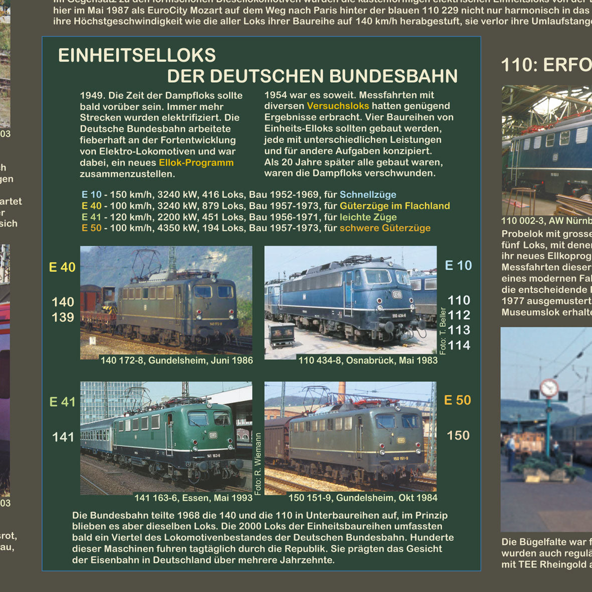 Eisenbahnposter "Baureihe 110"
