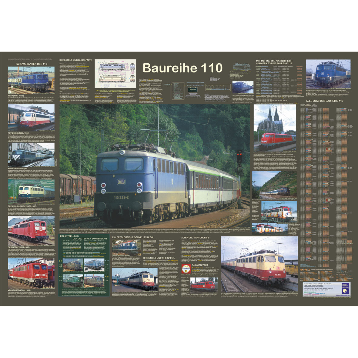 Eisenbahnposter "Baureihe 110"