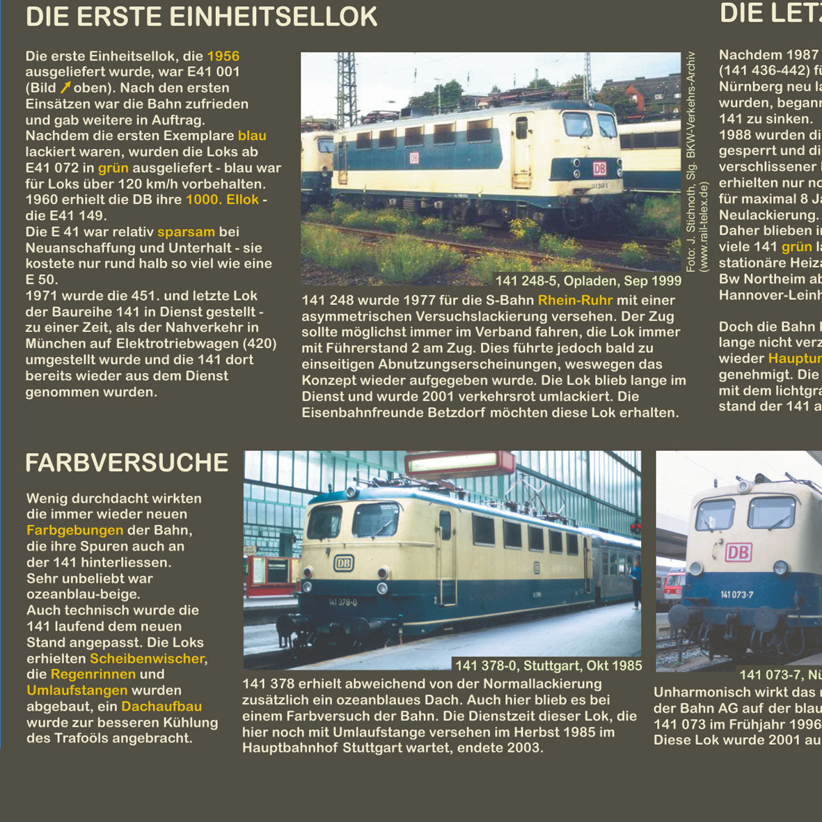 Eisenbahnposter "Baureihe 141"