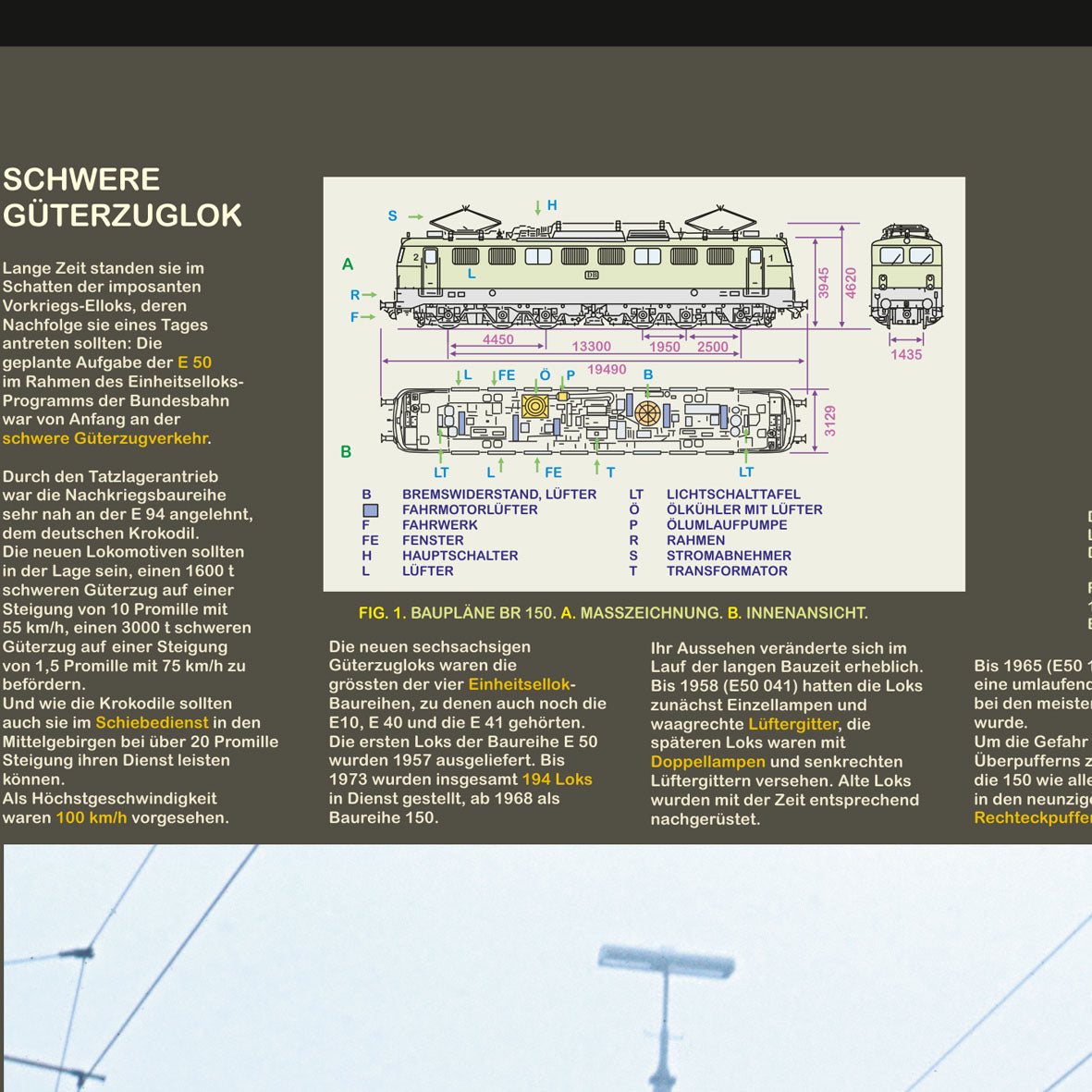 Eisenbahnposter "Baureihe 150"