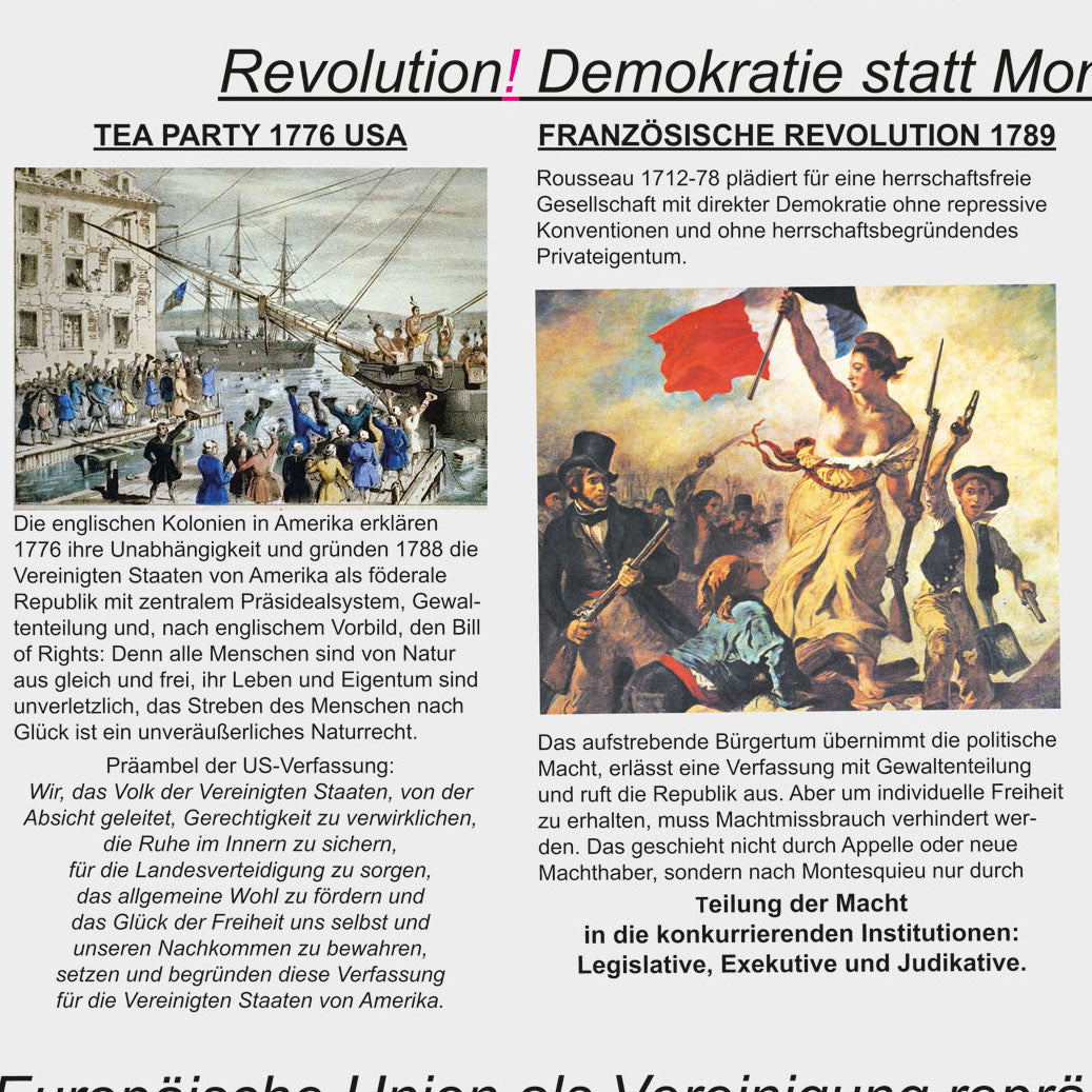 Poster "Die Entwicklung der Demokratie in Europa"