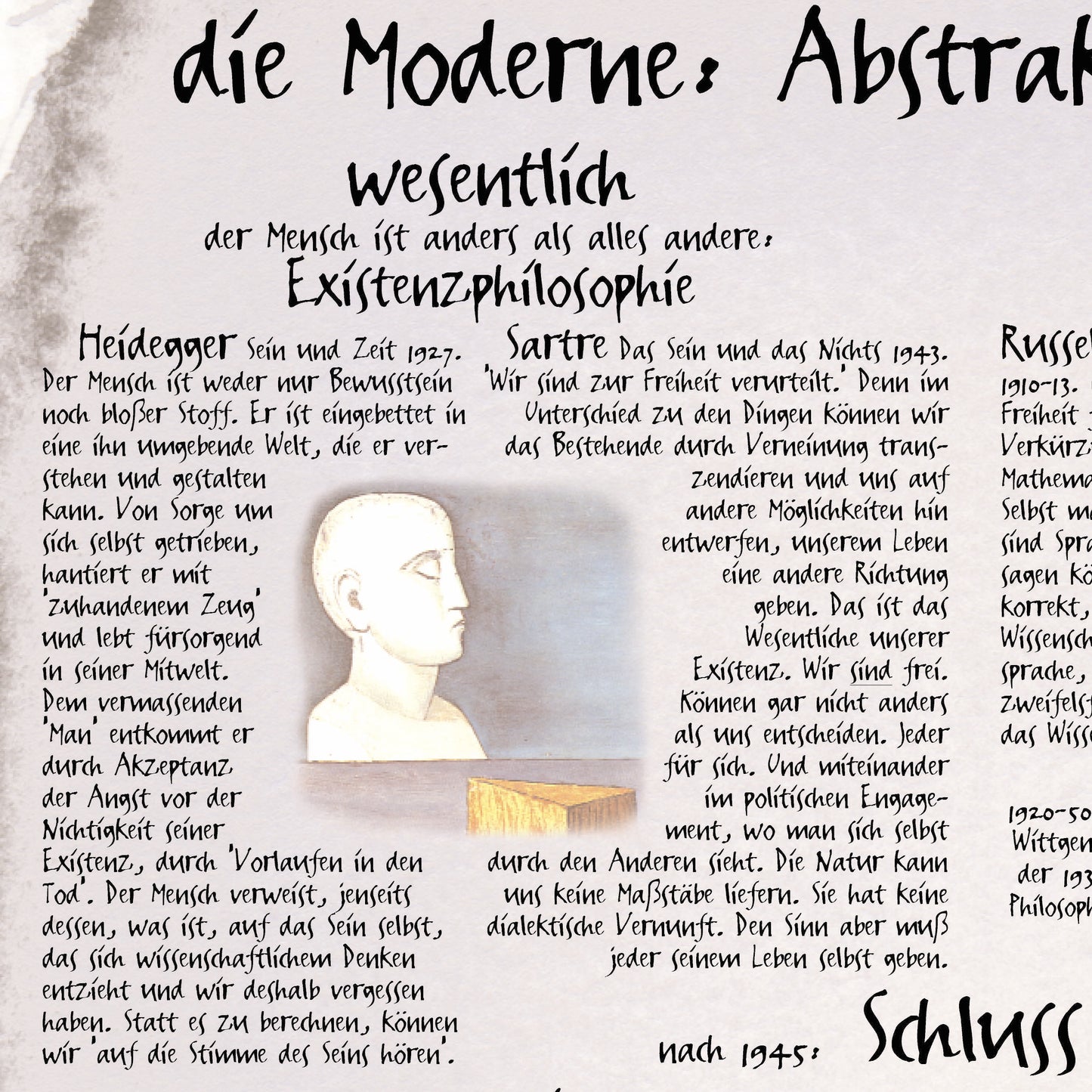 Poster "Denken - Philosophie des 20. Jahrhunderts"