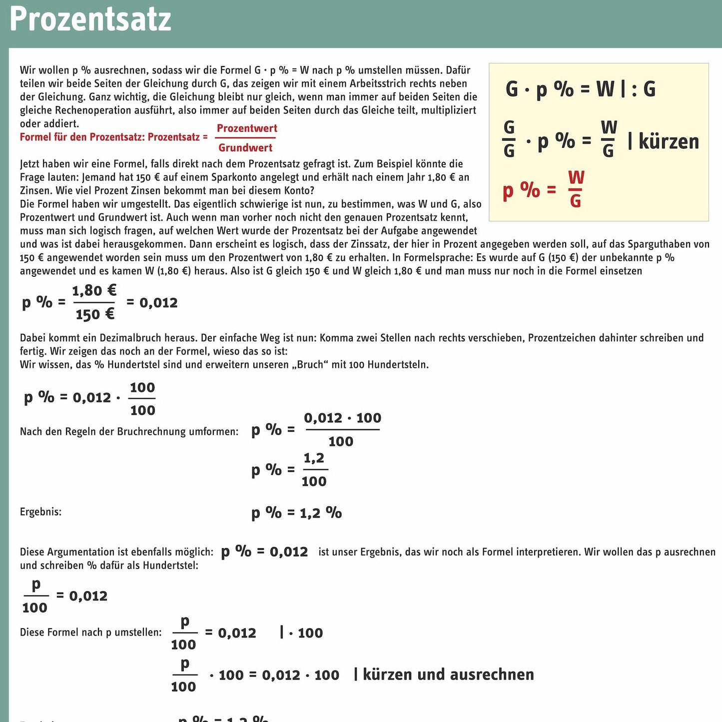 Lernposter "Grundwissen Mathematik 3"