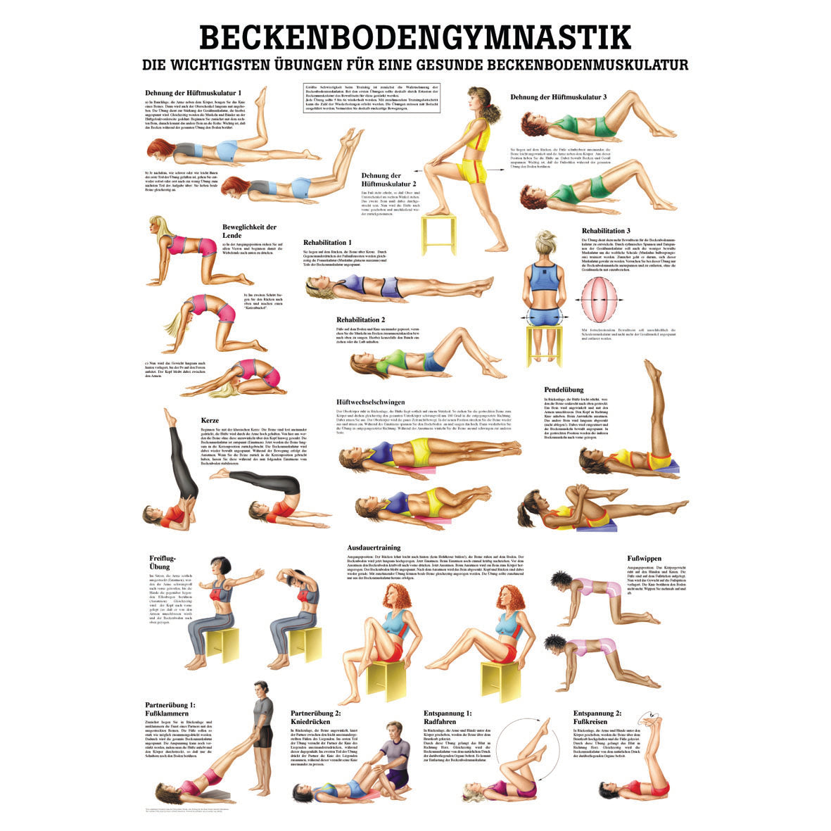 Miniposter "Beckenbodengymnastik"