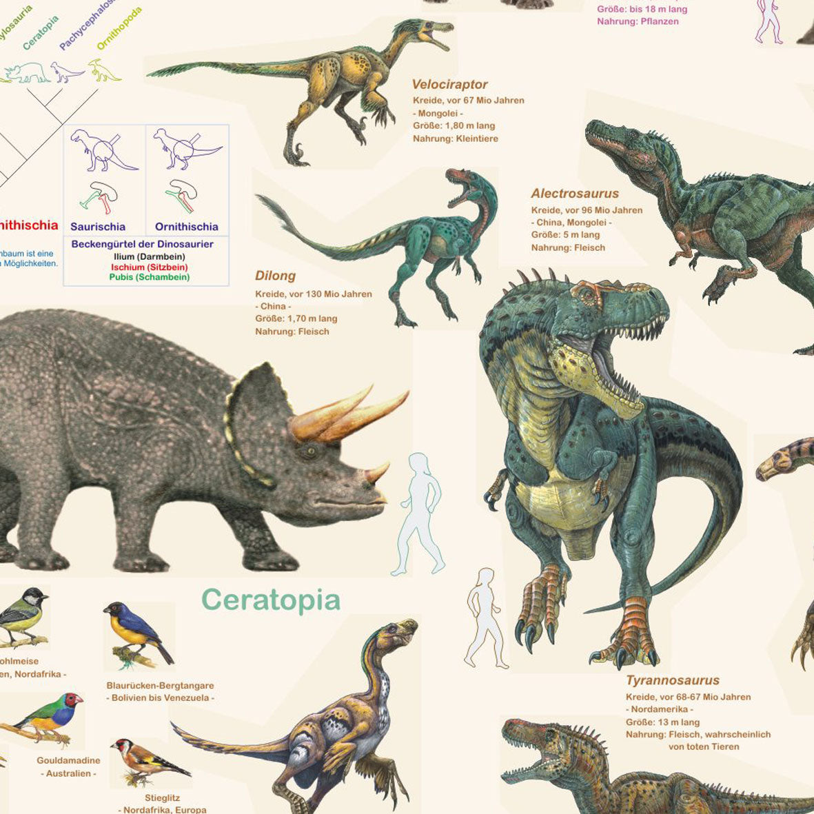 Posterset "Dinosaurier" und "Die Erdzeitalter"