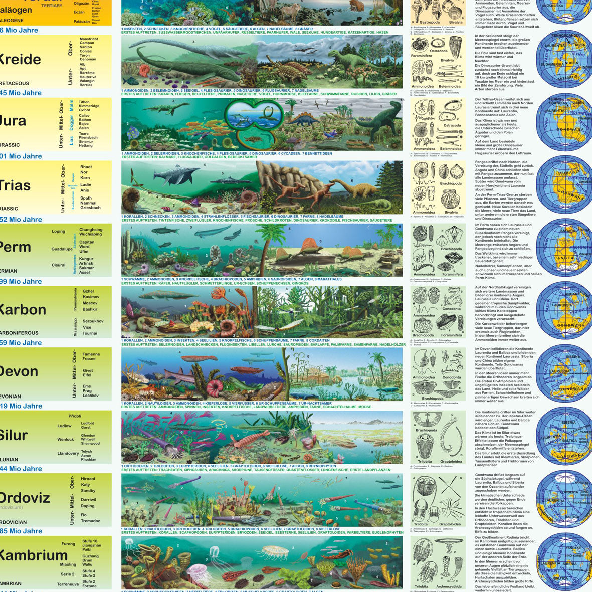 Posterset "Dinosaurier" und "Die Erdzeitalter"