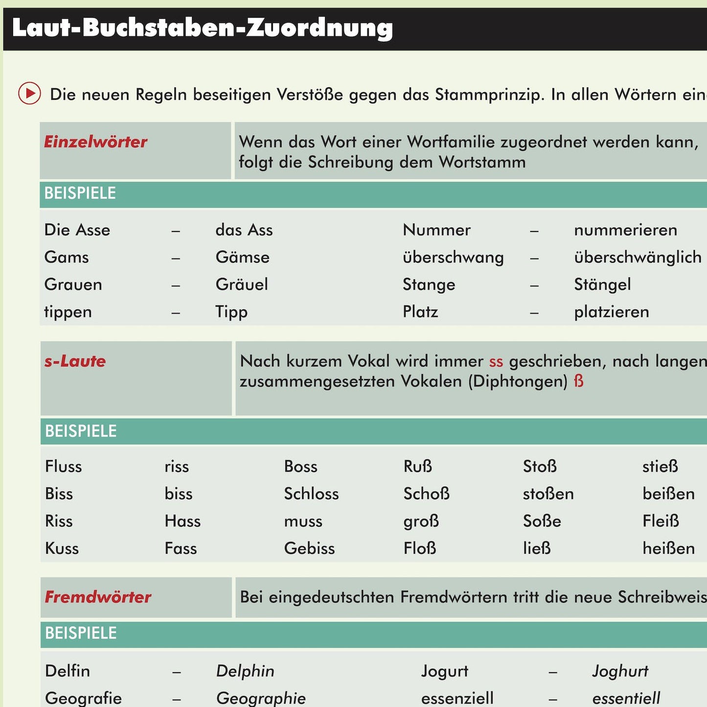 Lernposter "Deutsch Grundwissen 3 - Rechtschreibung"