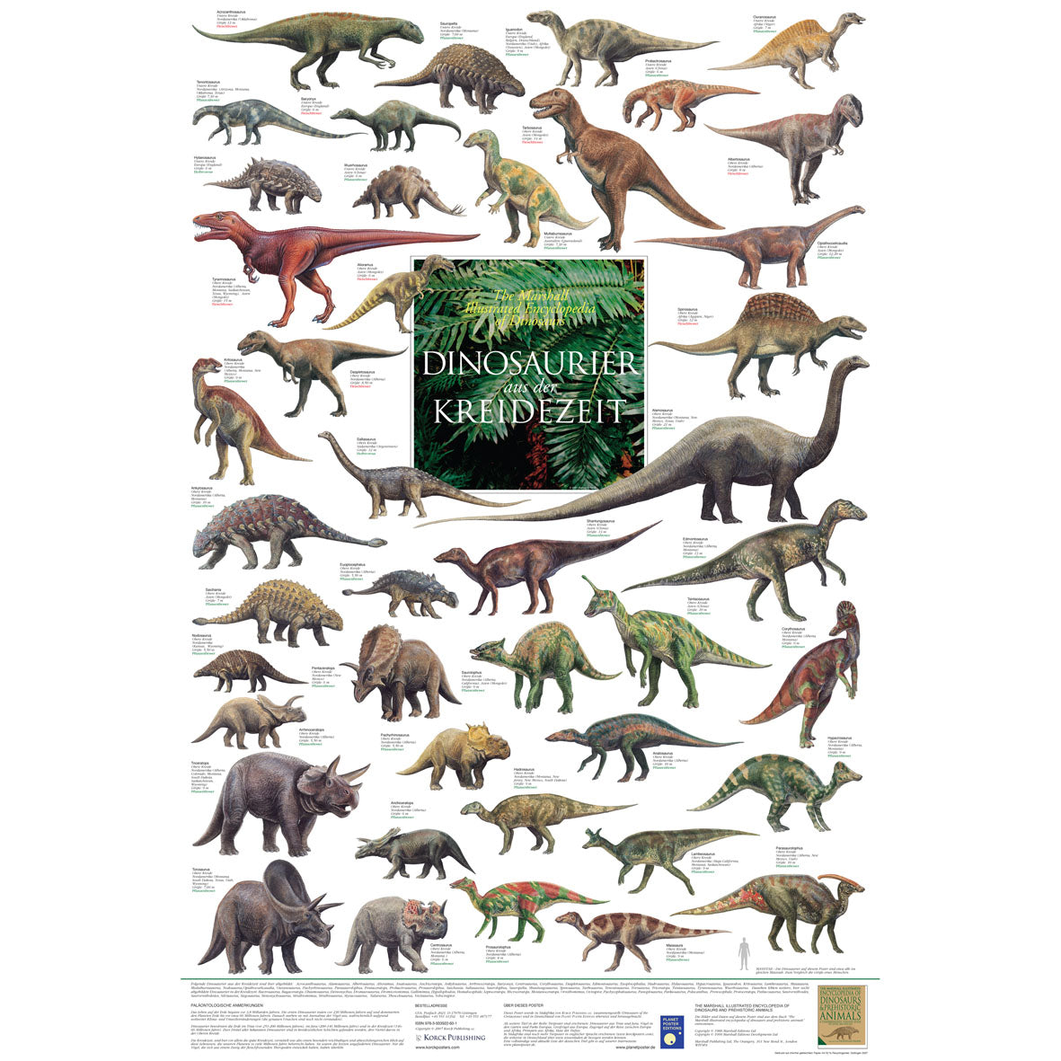Poster "Dinosaurier aus der Kreidezeit"