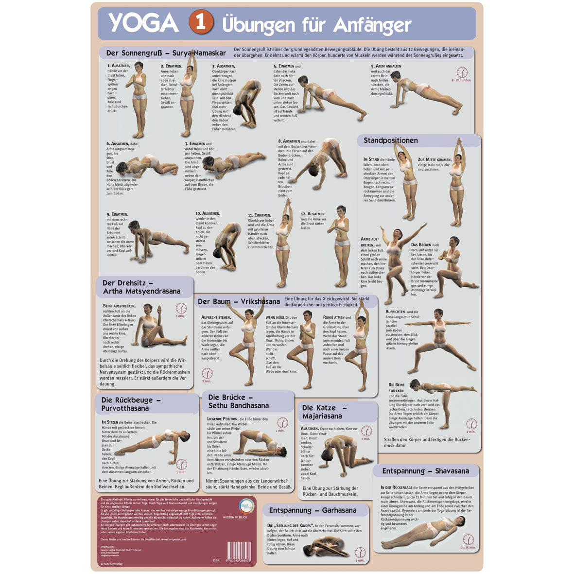 Lernposter "Yoga 1 Übungen"